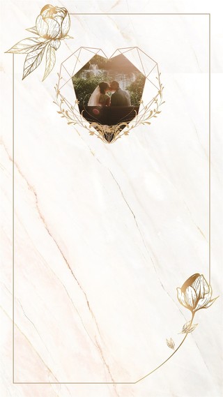 金色背景大理石底纹花边婚礼邀请函海报背景